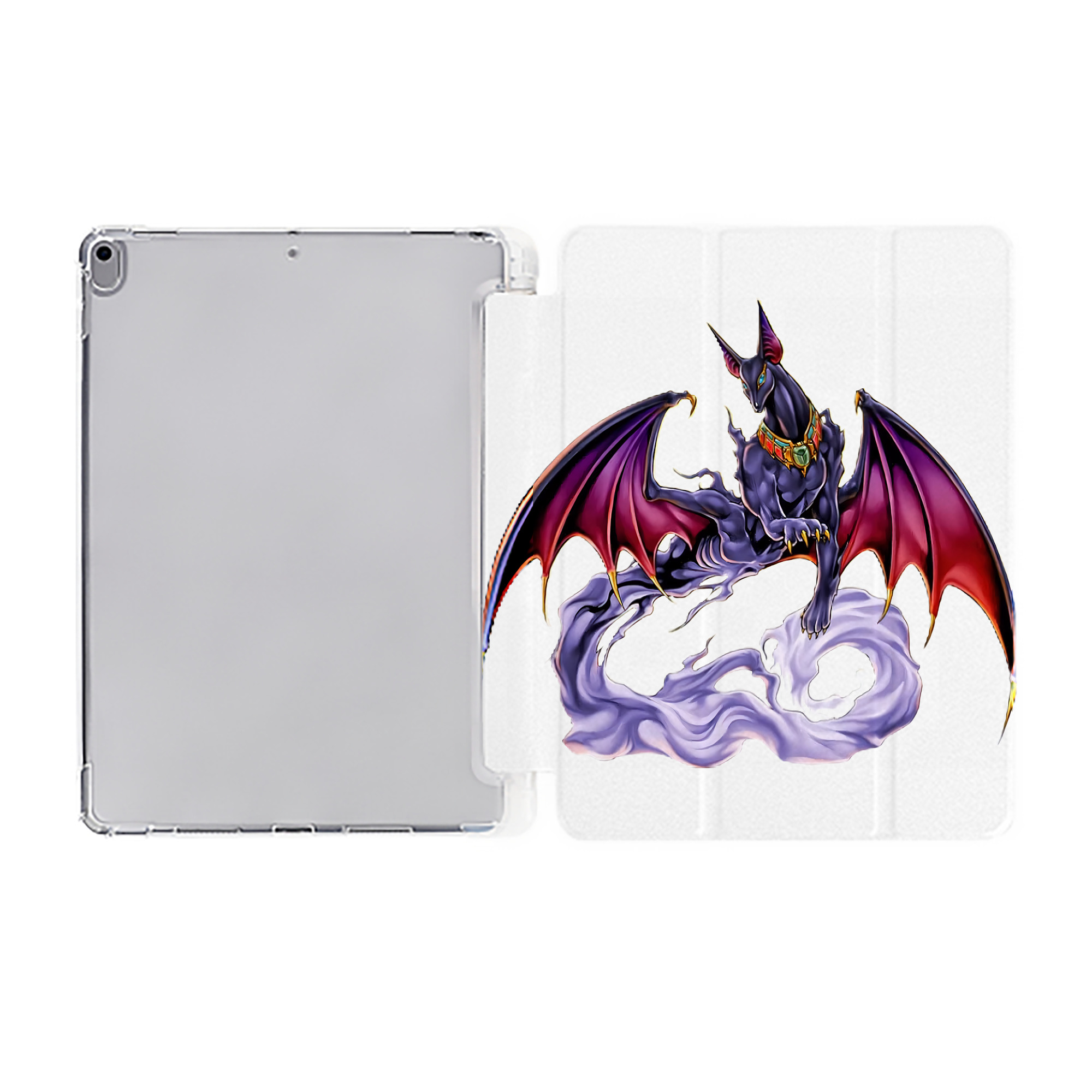 （画像用） 遊☆戯☆王 Yu-Gi-Oh! IPad ケース ペン収納付き 三つ折りスタンド PUレザー×シリコン 対応機種9.5/10.5/10.9インチ